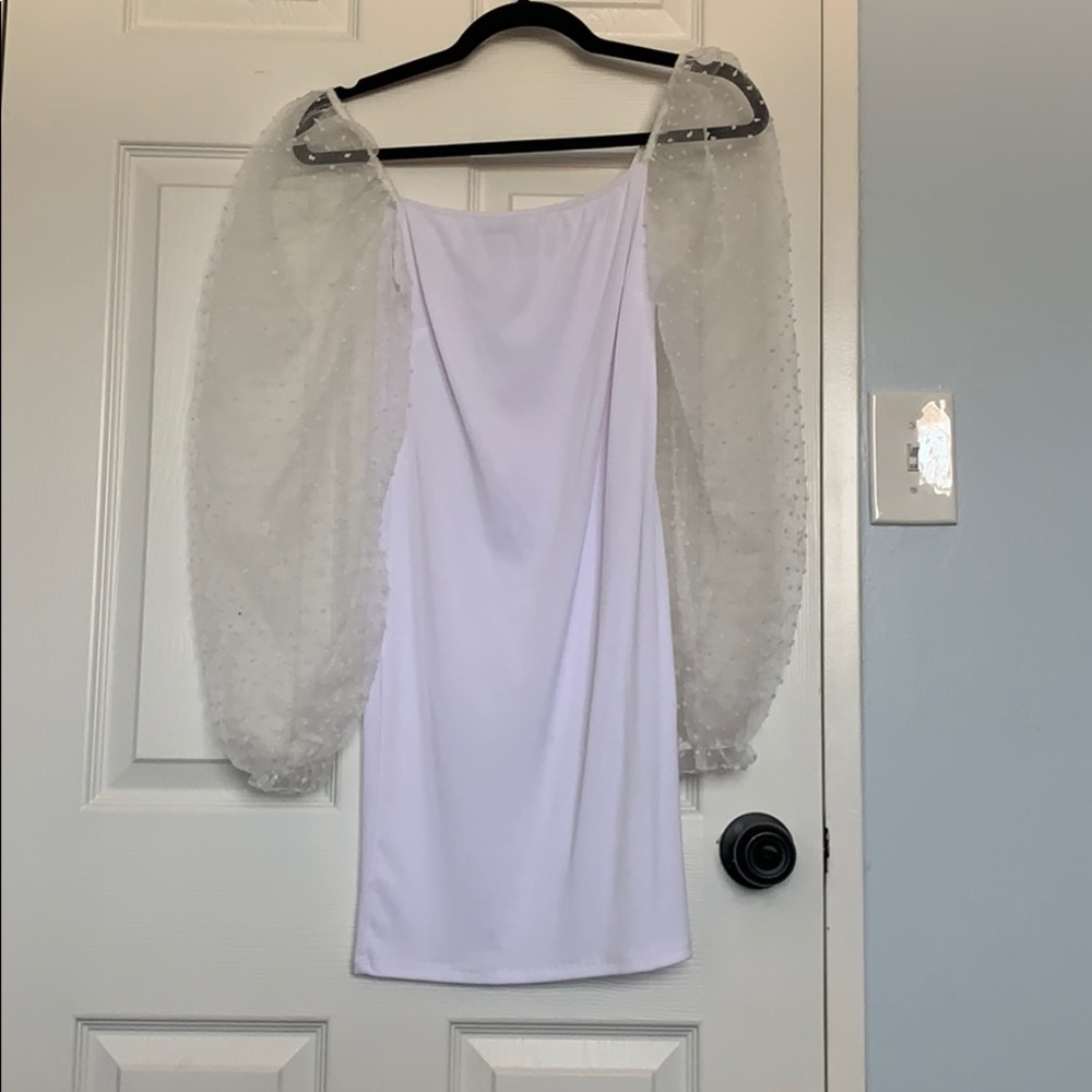 White mini dress